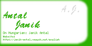 antal janik business card